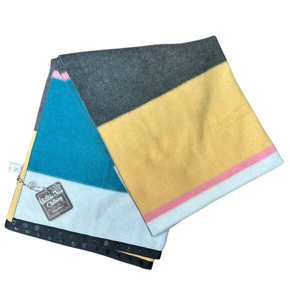 NWT Matilda Jane LYNDON Snap‎ to Infinity Scarf Fleece Lined Color Block Stripe - Picture 2 of 8